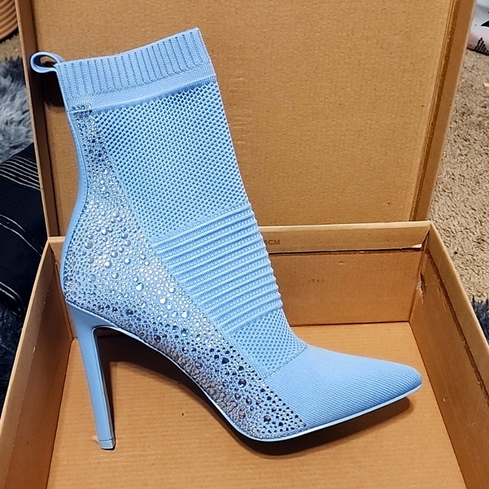 Blue Steve Madden Rhinestone Boot - Maxwelle